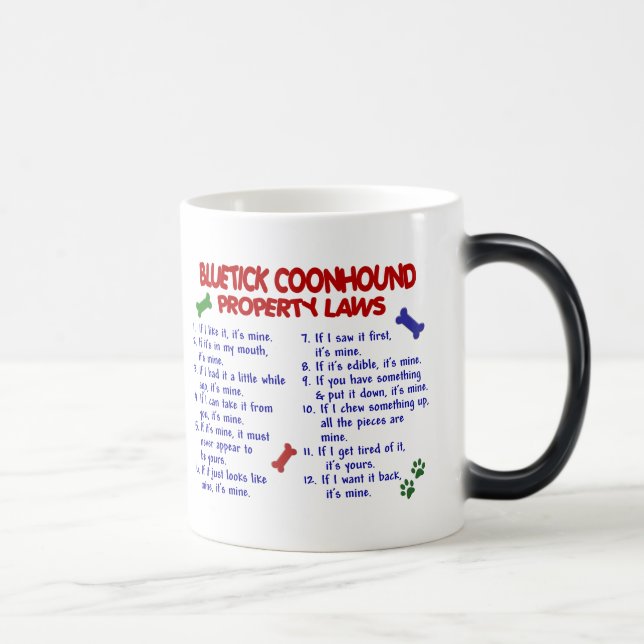 Taza Mágica Leyes 2 de la propiedad del COONHOUND de BLUETICK (Derecha)