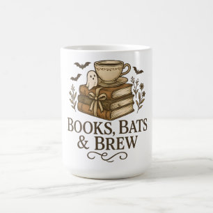 Taza Mágica Libros Murciélagos Cerveza Diseño Acogedor Lector 
