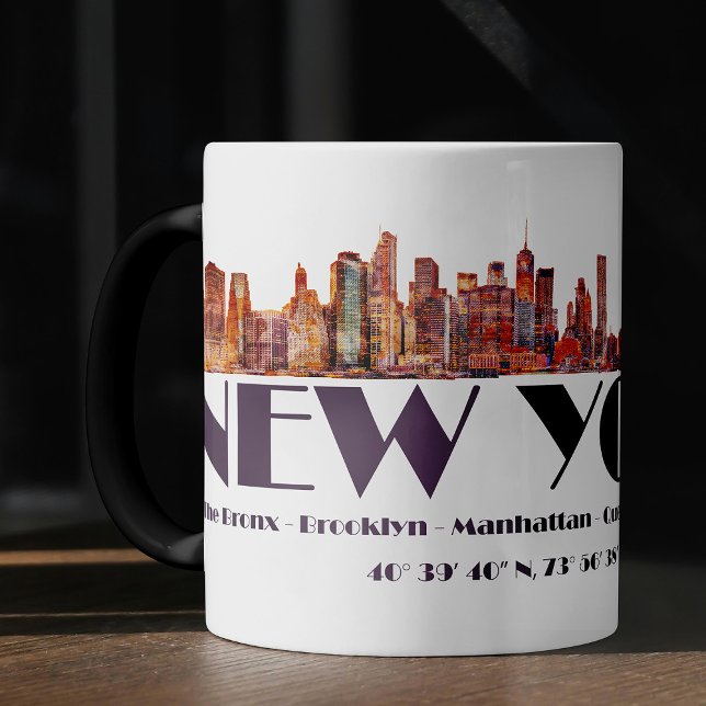 Taza Mágica Línea aérea de Nueva York. Órganos y coordenadas (Subido por el creador)