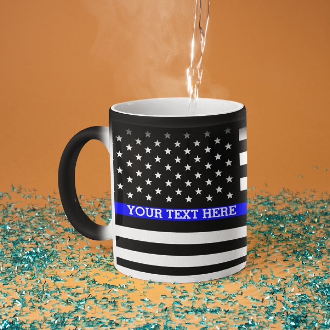 Taza Mágica Línea Azul delgada - Personalizado personalizado d (Subido por el creador)