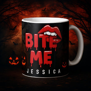 Taza Mágica Lípidos de vampiros de Halloween personalizados