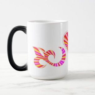 Taza Mágica Lirio cardíaco arcoiris y mariposa