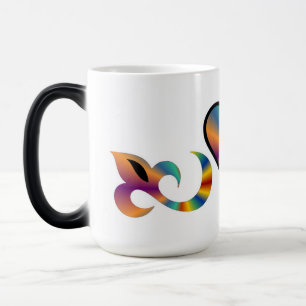 Taza Mágica Lirio cardíaco arcoiris y mariposa