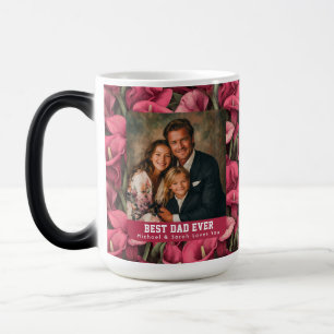 Taza Mágica Lirios Calla Naturaleza Orgulloso Papá Familia