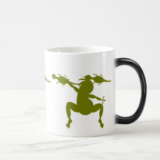 Taza Mágica Lizarras verdes y Kokopelli bailando