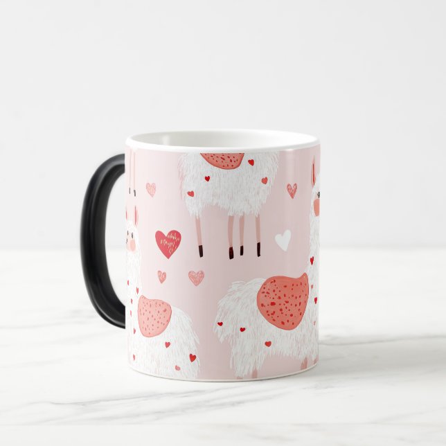 Taza Mágica Llamas pattern valentines (Anverso izquierdo)