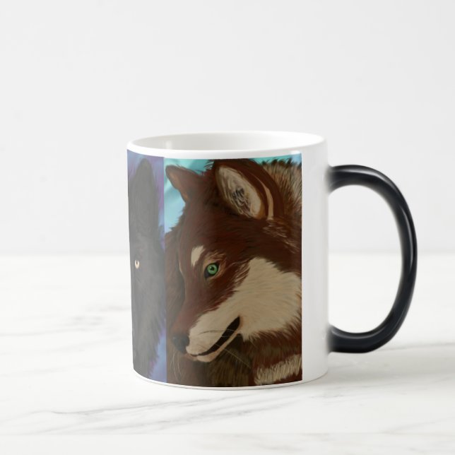 Taza Mágica Lobo de muchos colores (Derecha)