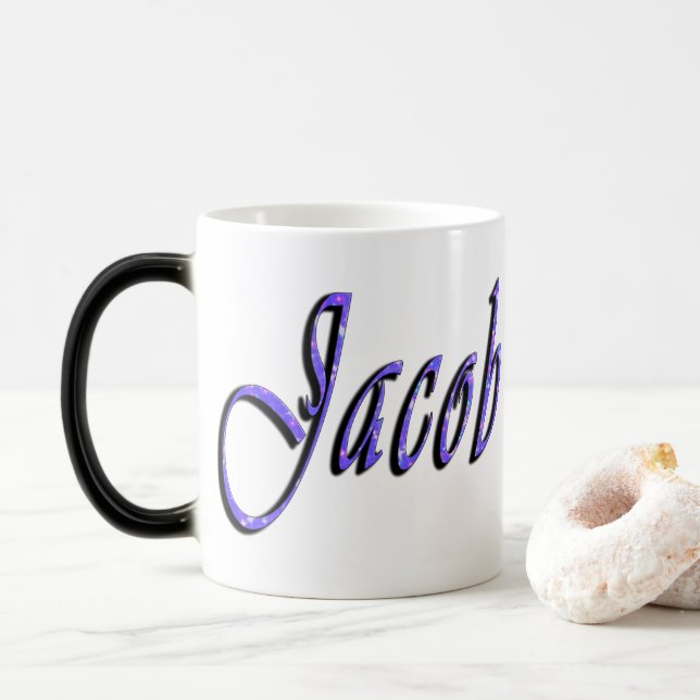 Taza Mágica Logo de Jacob Name, (Con donut)
