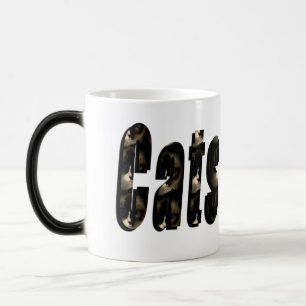 Taza Mágica Logo Dimensional Cat Hecho A Partir De Gatos De Ra