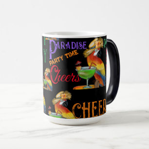 Taza Mágica Loros de Fiesta