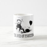 Taza Mágica Los Alegres De La Paternidad<br><div class="desc">El diseño retro de humor "Las joyas de la paternidad" con 2 niños haciendo berrinche. Hace un regalo único para cualquier padre nuevo, y está disponible impreso en ropa, artículos de regalo y más.</div>