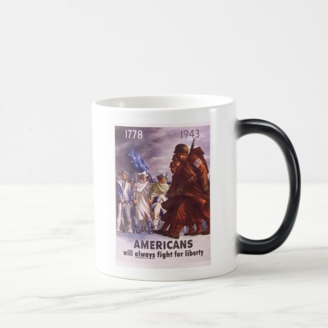 Taza Mágica Los americanos lucharán siempre para la LIBERTAD (Derecha)