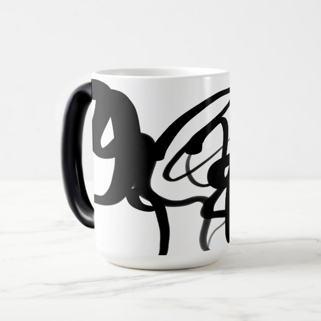 Taza Mágica Los buzos: Resumen en blanco y negro (Anverso izquierdo)
