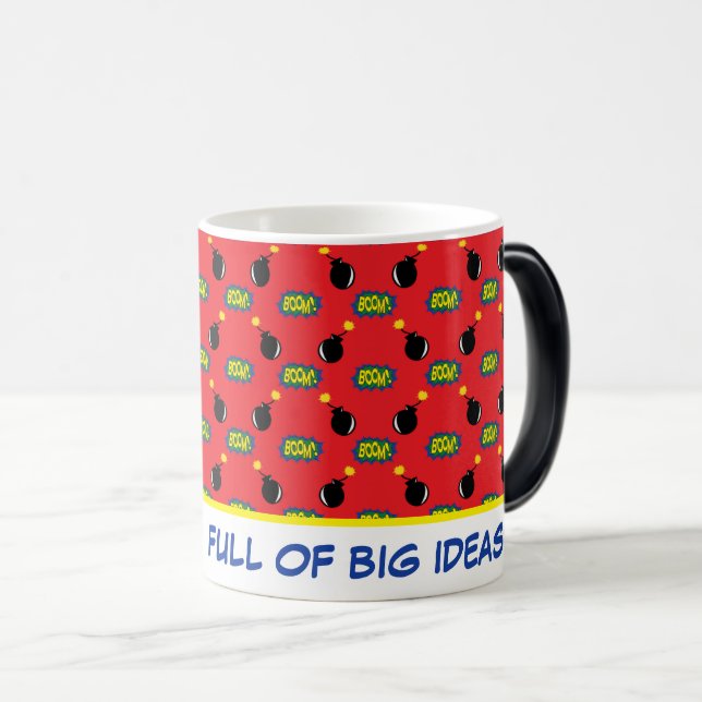 Taza Mágica ¡Los cómics son graciosos superhéroes LLENOS DE GR (Anverso derecho)