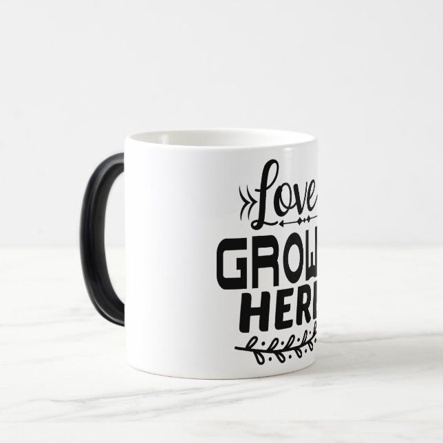Taza Mágica love grows here (Anverso izquierdo)