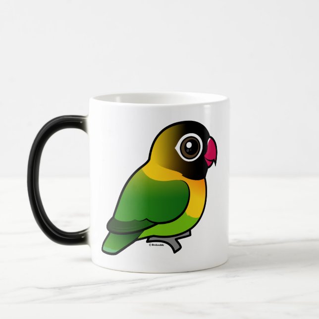 Taza Mágica Lovebird Amarillo-agarrado (Izquierda)