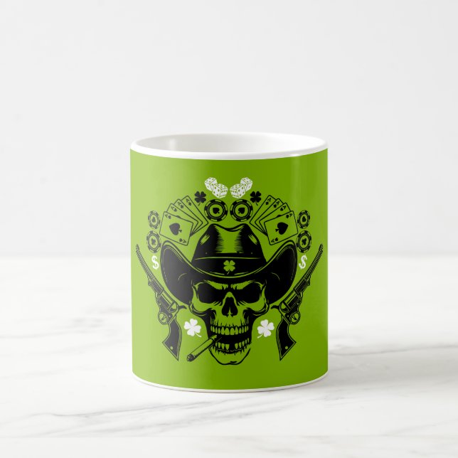 Taza Mágica Lucky Poker Skull (Centro)