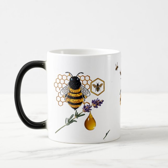 Taza Mágica Luxury Textural Bee Lavender Honey Droplet (Izquierda)