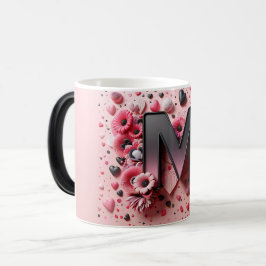 Taza Mágica M Valentine Alphabet 3D