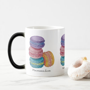 Taza Mágica Macarones De Arcoiris Cuidados En Acuarela