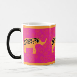 Taza Mágica Maceta de elefante rosa caliente de ojos