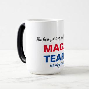 Taza Mágica MAGA llora 2024 Harris Walz Trump