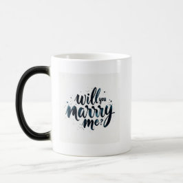 Taza Mágica Magia Black Mug - Propuesta de matrimonio sensible