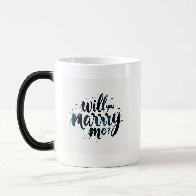 Taza Mágica Magia Black Mug - Propuesta de matrimonio sensible (Izquierda)