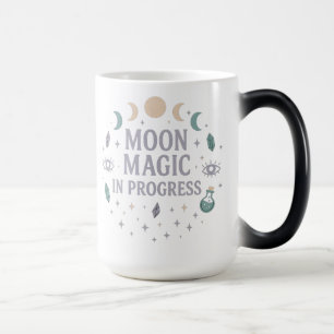 Taza Mágica Magia Lunar en Progreso Decoración Boho Bruja Cele