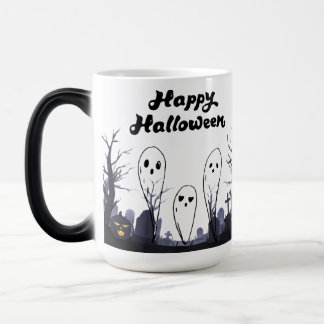 Taza Mágica magic mug with Halloween design