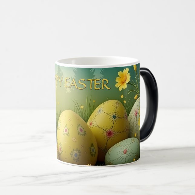 Taza Mágica Mágica de primavera con huevos de Pascua en un mar (Anverso derecho)