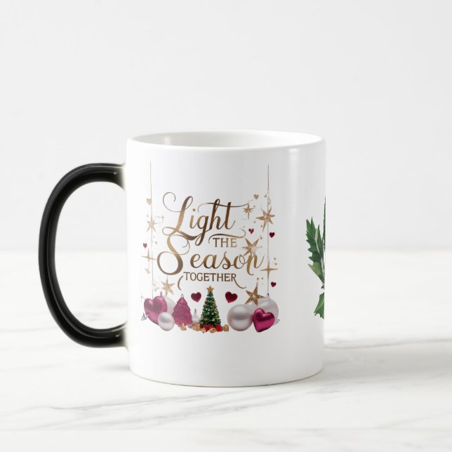 Taza Mágica Magical Gold Script Light the Season Together (Izquierda)