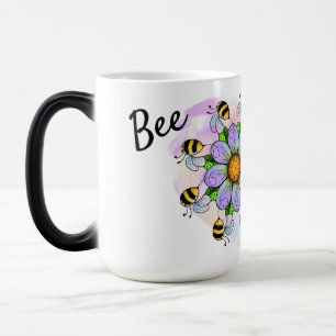 Taza Mágica Mágico de abejas con tazón de fondo de corazón pas