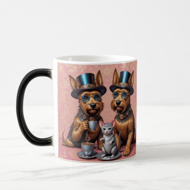 Taza Mágica Magnífico Yorkshire Terriers Morphing Mug (Izquierda)