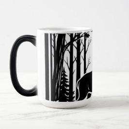 Taza Mágica Majestuoso Ciervo, Naturaleza en blanco y negro