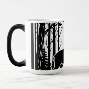 Taza Mágica Majestuoso Ciervo, Naturaleza en blanco y negro
