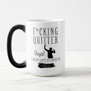 Taza Mágica Malditas Oops De Quitter Quiero Decir Feliz Jubila