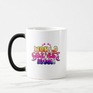 Taza Mágica Mamá Coziest del mundo - Retro Floral colorido