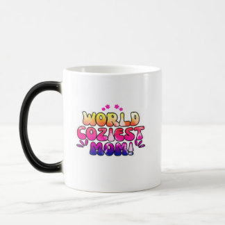 Taza Mágica Mamá Coziest del mundo - Retro Floral colorido
