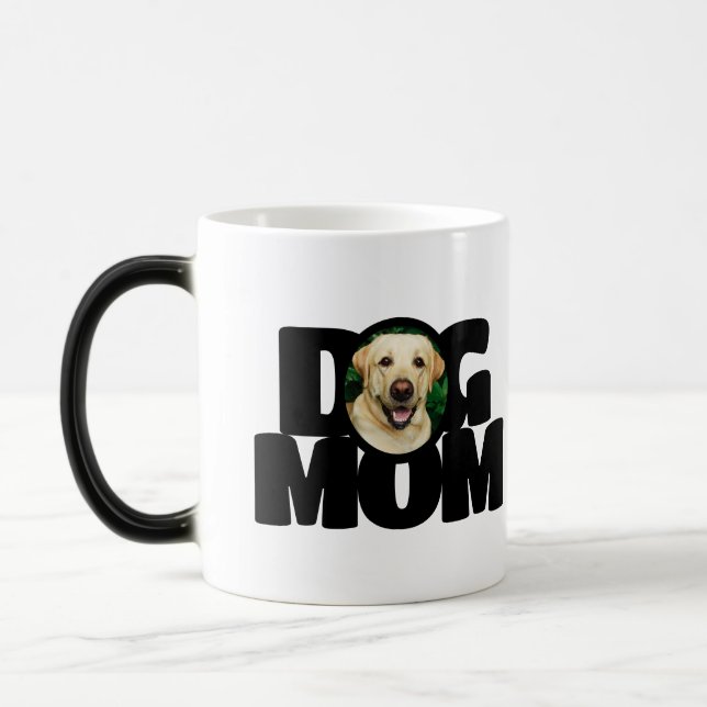 Taza Mágica Mamá de perro fotográfico moderna simple (Izquierda)