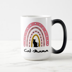 Taza Mágica Mamá del gato, el gato mamá arcoiris, el regalo de