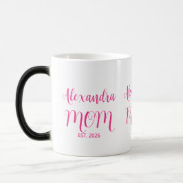 Taza Mágica Mamá Estableció Nombre de Escritura Rosa Café de D