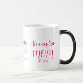 Taza Mágica Mamá Estableció Nombre de Escritura Rosa Café de D