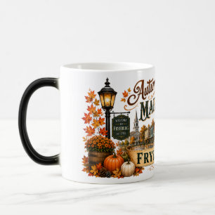 Taza Mágica Mañana de Otoño en Fryeburg Main Street Cambio de