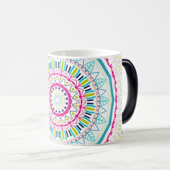Taza Mágica mandala colorida (Anverso derecho)