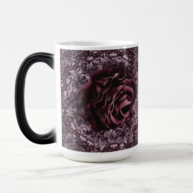 Taza Mágica Mandala de rosa  (Izquierda)