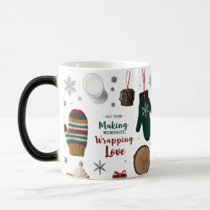 Taza Mágica Manguitos de punto rústicos acogedores de fiesta