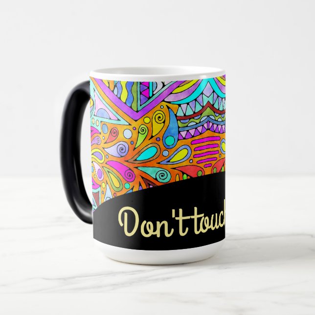 Taza Mágica Mano dibujada por EDDArt - Blah Blah 1 (Anverso izquierdo)