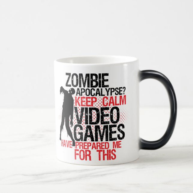 Taza Mágica Mantener la calma Los jugadores divertidos Mug Zom (Derecha)