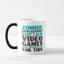 Taza Mágica Mantener la calma Zombie Apocalypse Gamers Funny M